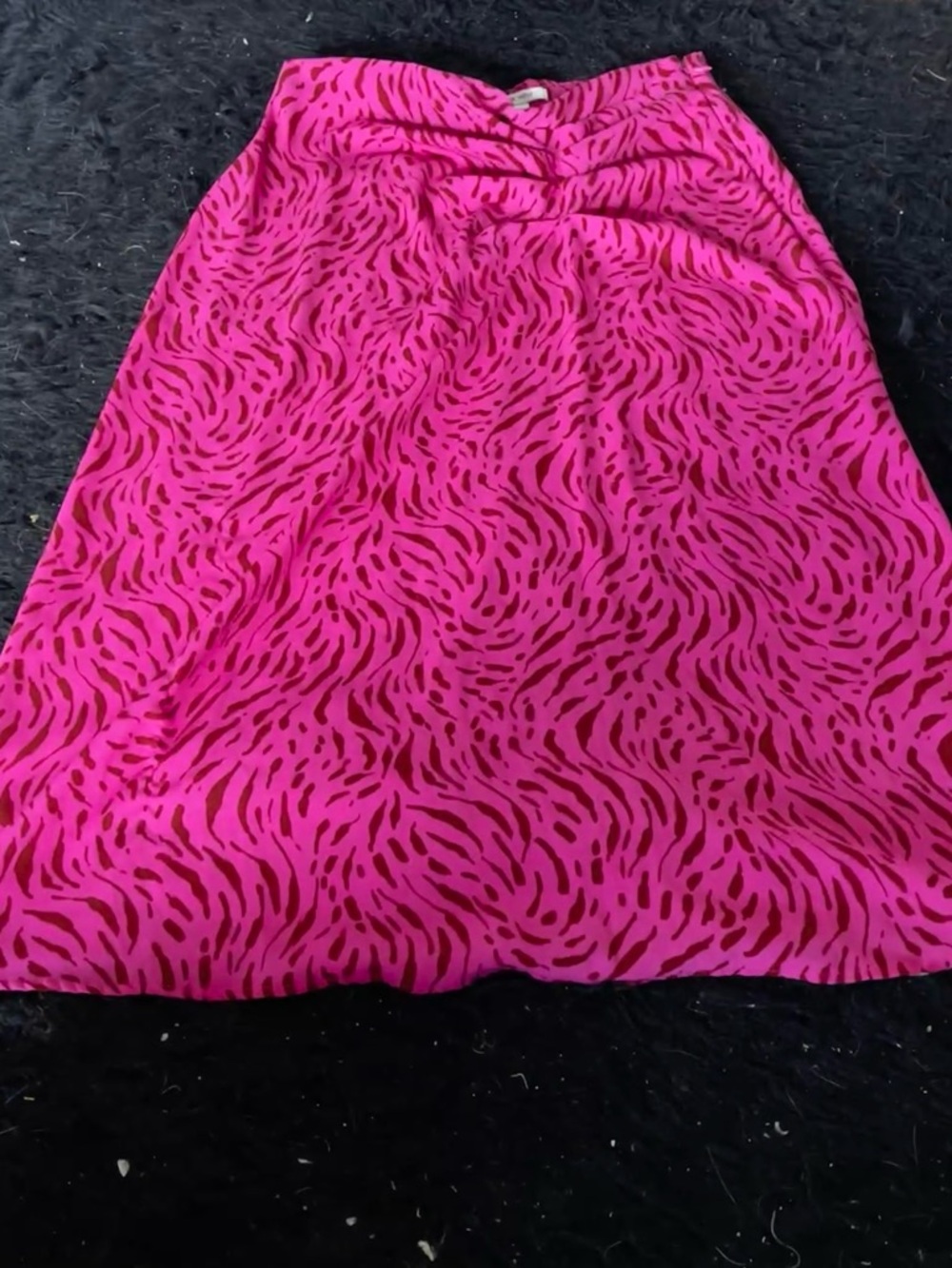 Nine West Fuchsia and Burgundy Animal Print Skirt